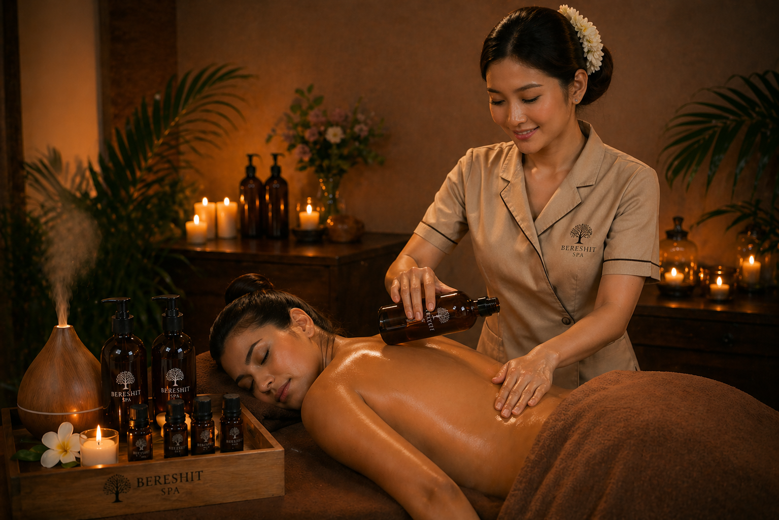 Aroma Oil Therapeutic Massage